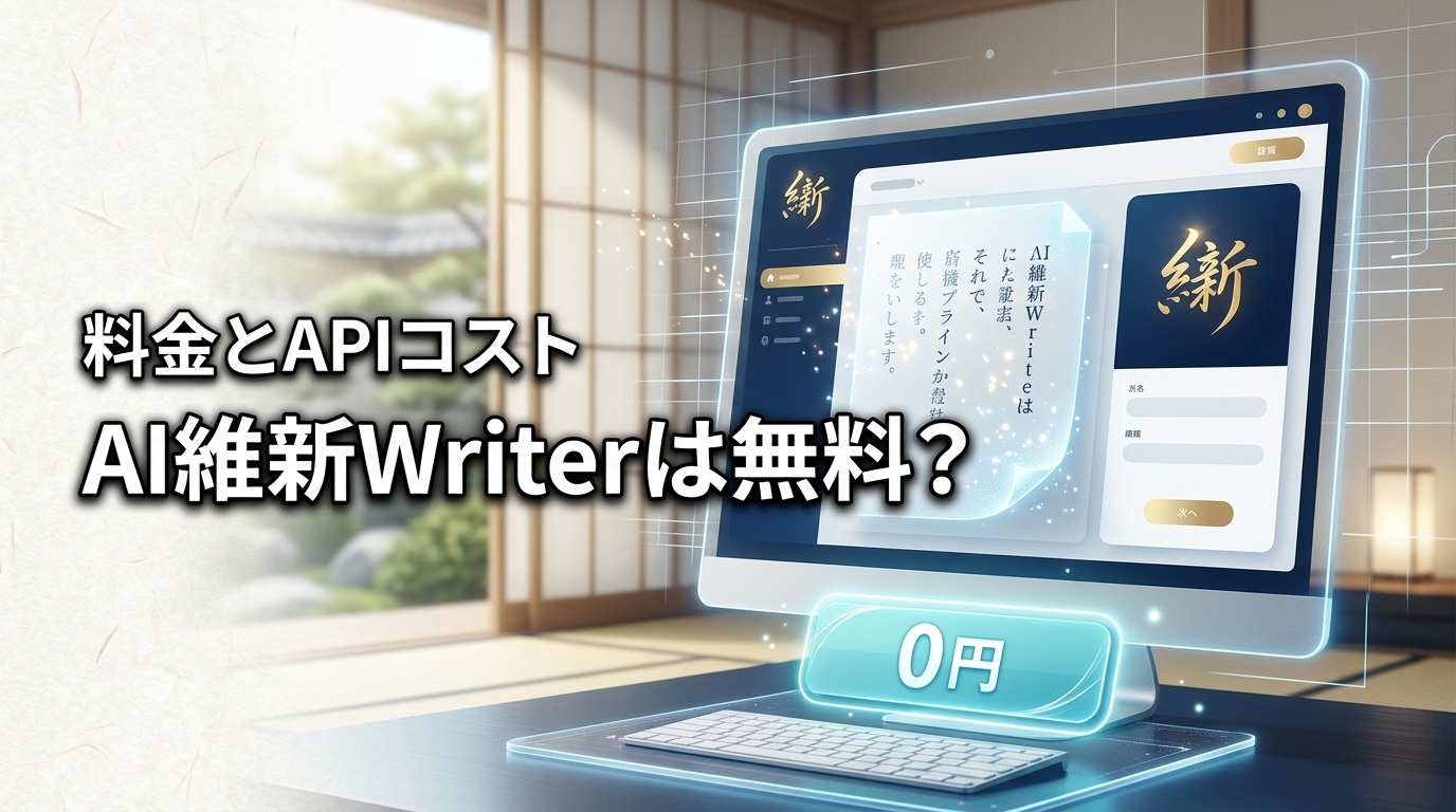 AI維新Writerは無料で使える？料金プランとAPIコストの疑問を解消